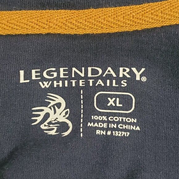 Legendary Whitetails Mens Raglan Long Sleeve Henley Size XL Blue Classic Layers - Picture 4 of 10